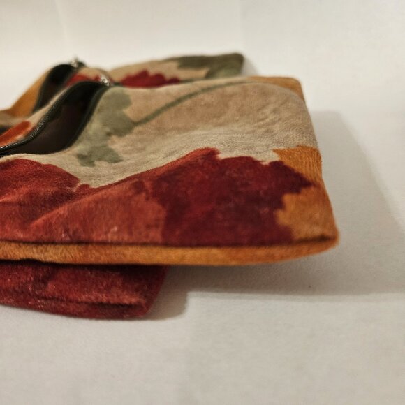 Nordic House Designs Fabric Floral Cosmetic/Travel Pouches Red Orange 2-Pc Set - Picture 15 of 16